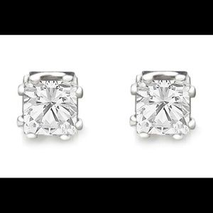 COPY - 1 CARAT T.W. PRINCESS CUT CZ STUD EARRINGS